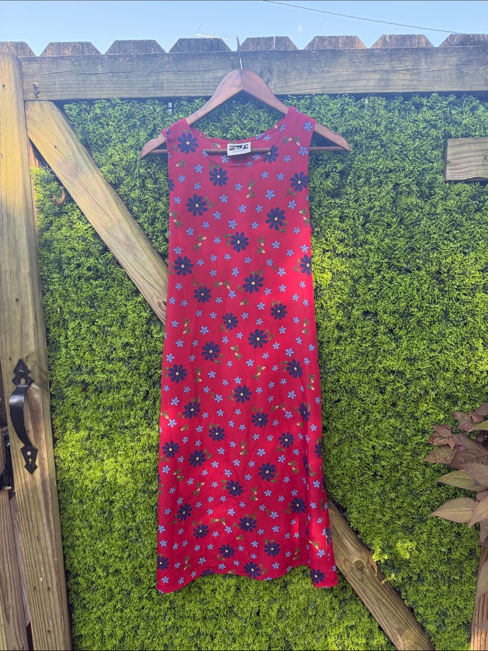90’s Speechless Red Floral Sleeveless Midi Dress
